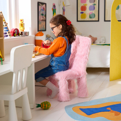 IKEA GREJSIMOJS  (ИКЕА ГРЕЙСИМОЙС)  -  Чехол на детский стул - искусственный мех/розовый