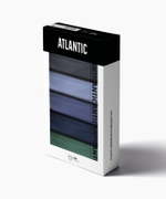 Мужские трусы слипы спорт Atlantic, набор 5 шт., хлопок, графитовые + голубые + деним + индиго + темно-зеленые, 5SMP-004