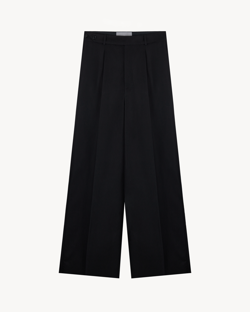 "Nocturne" wide pleated trousers