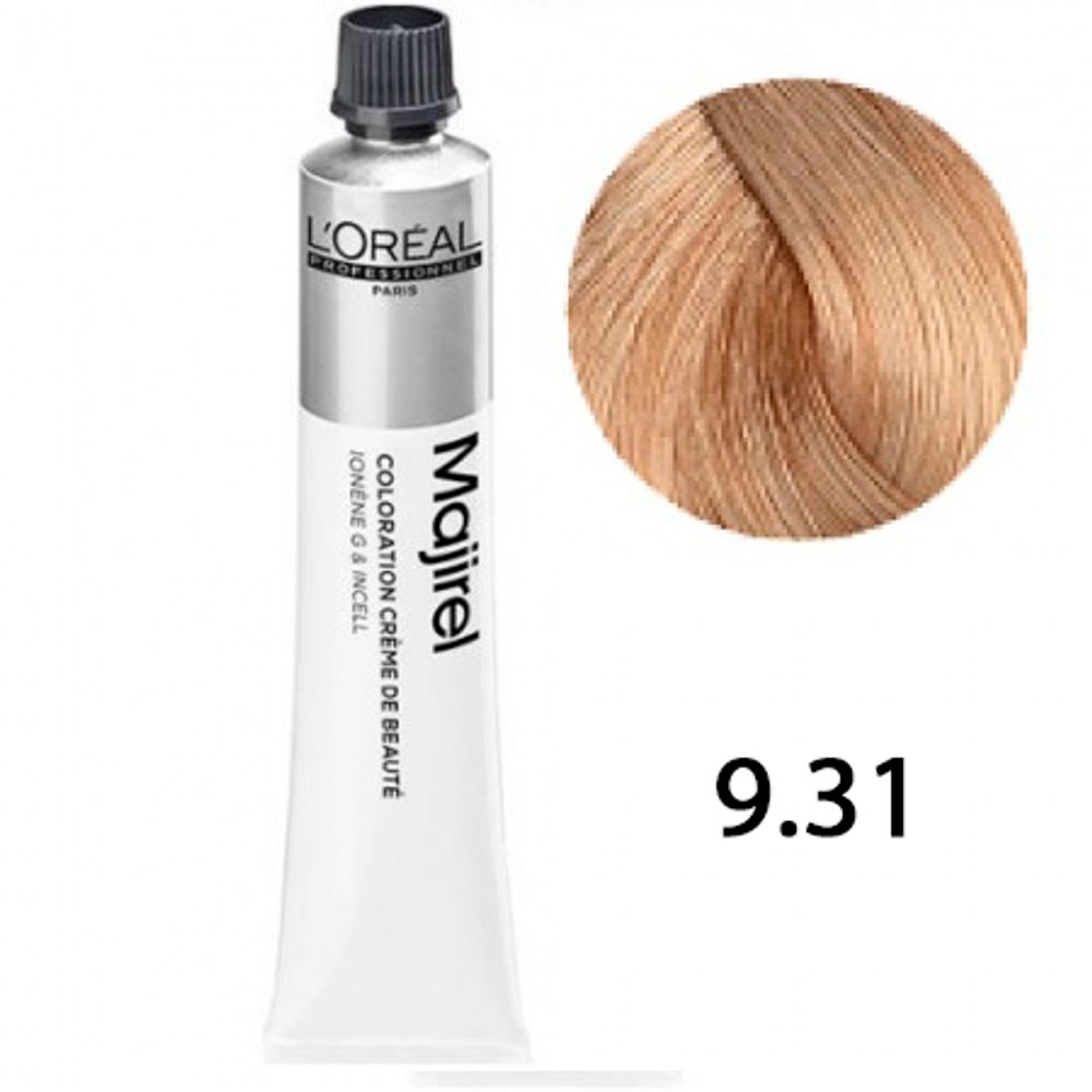 L'Oreal Professionnel Majirel 9.31 очень светлый блондин золотисто-пепельный 50мл