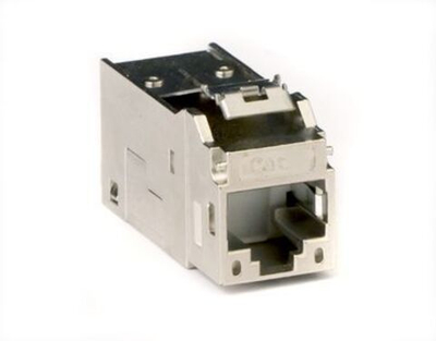 Модуль  Keystone RJ45 CAT6A экранированный, серебристый (форм-фактор МС)