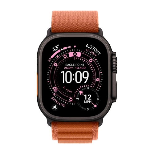 Умные часы Apple Watch Ultra 3 (2025) GPS + Cellular, 49mm, Black Titanium Case with Terra Cotta Alpine Loop, M