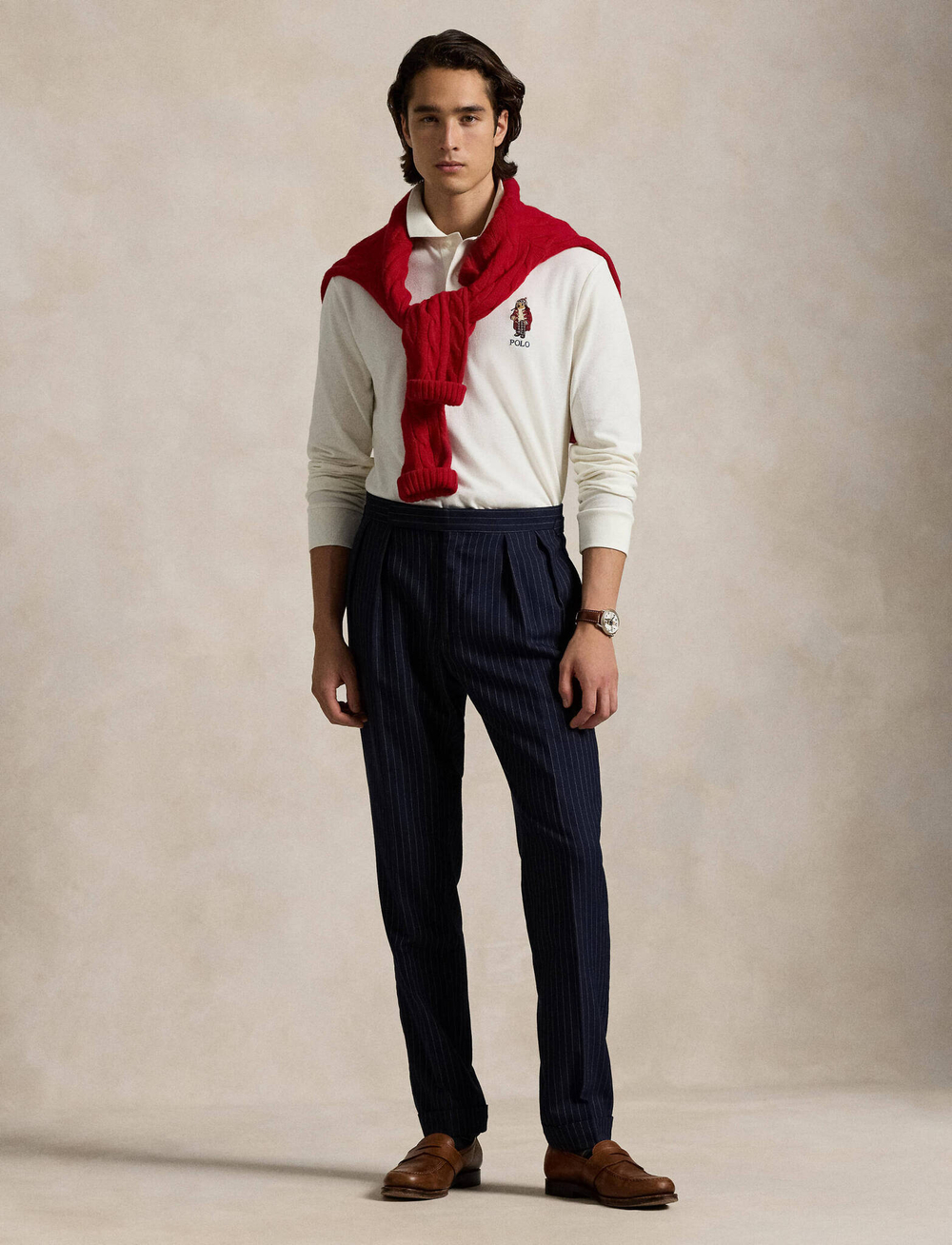 Поло POLO RALPH LAUREN - кремовый(710951641)