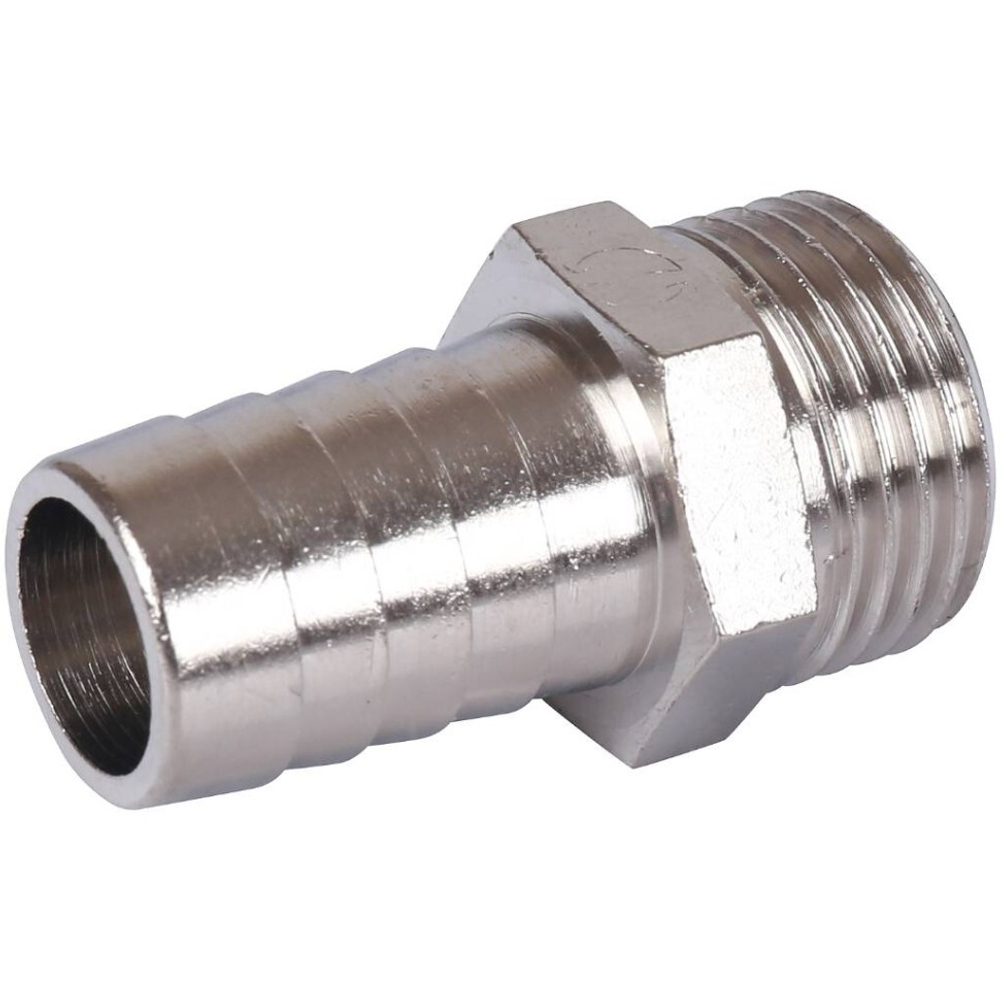 Штуцер НР никелированный 1/2"x16 STOUT