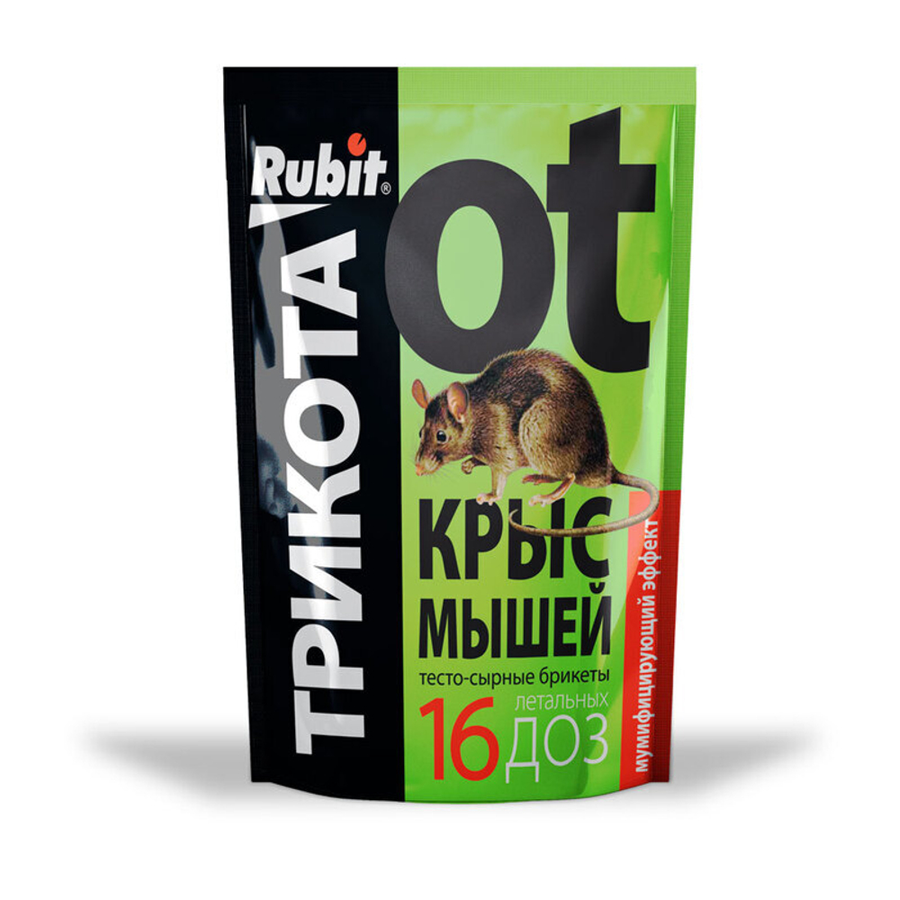 Приманка Rubit мумифицирующая от грызунов ТриКота 16 доз, 150 г (1/50)