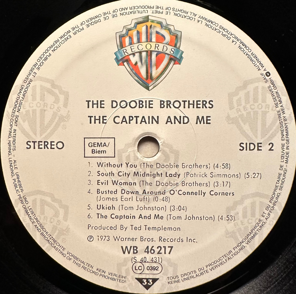 The Doobie Brothers - The Captain And Me (Европа)