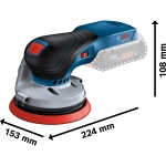 Аккумуляторная эксцентриковая шлифмашина GEX 18V-125 BOSCH 0601372201