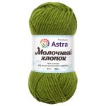 Пряжа Astra Premium (Астра Премиум) Молочный хлопок / уп.3 мот. по 50 г, 100 м, 14 зеленый