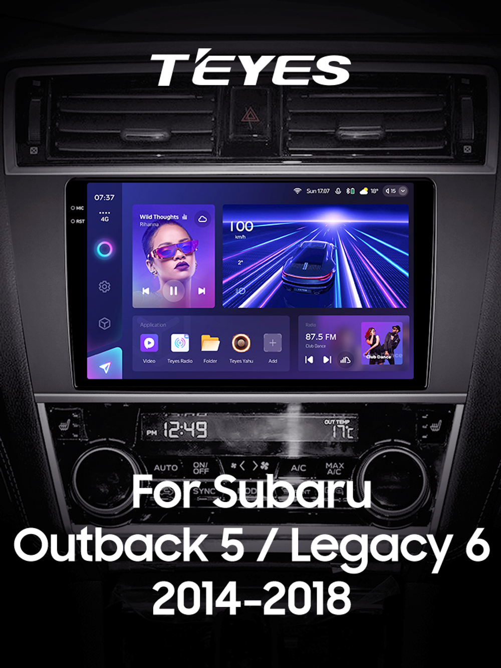Teyes CC3 2K 9"для Subaru Outback, Legacy 2014-2018