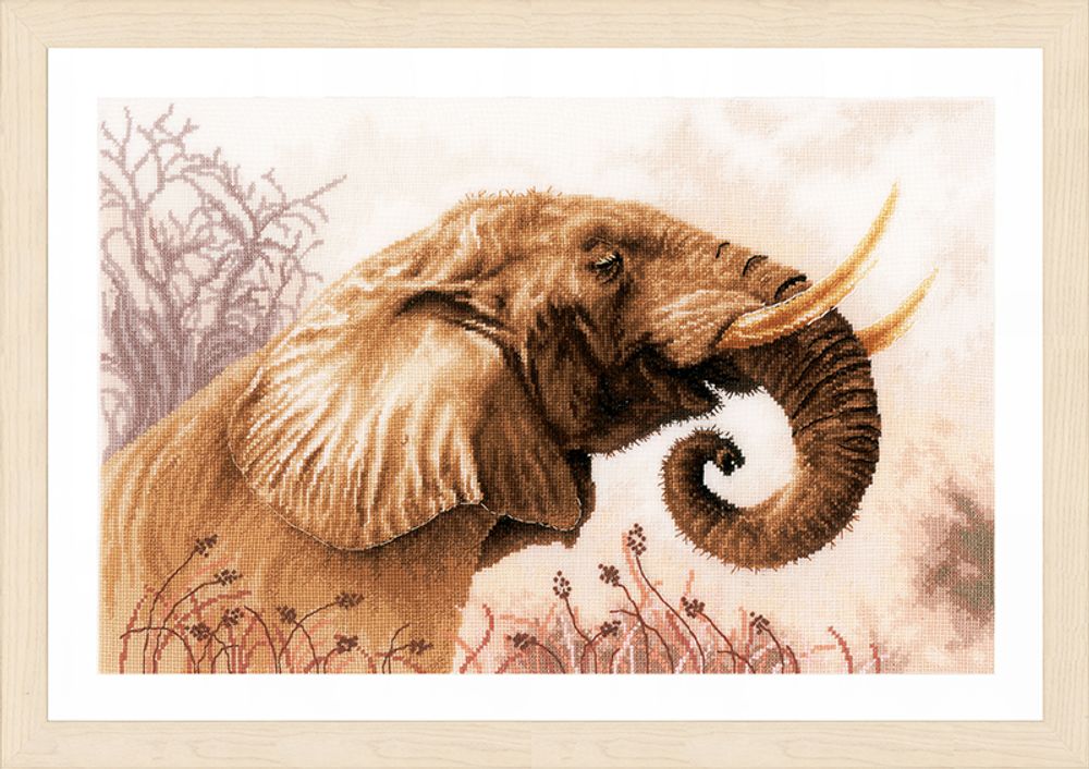 Набор для вышивания нитками Lanarte, An elephant call, 43х26 см Набор для вышивания нитками Lanarte, An elephant call, 43х26 см