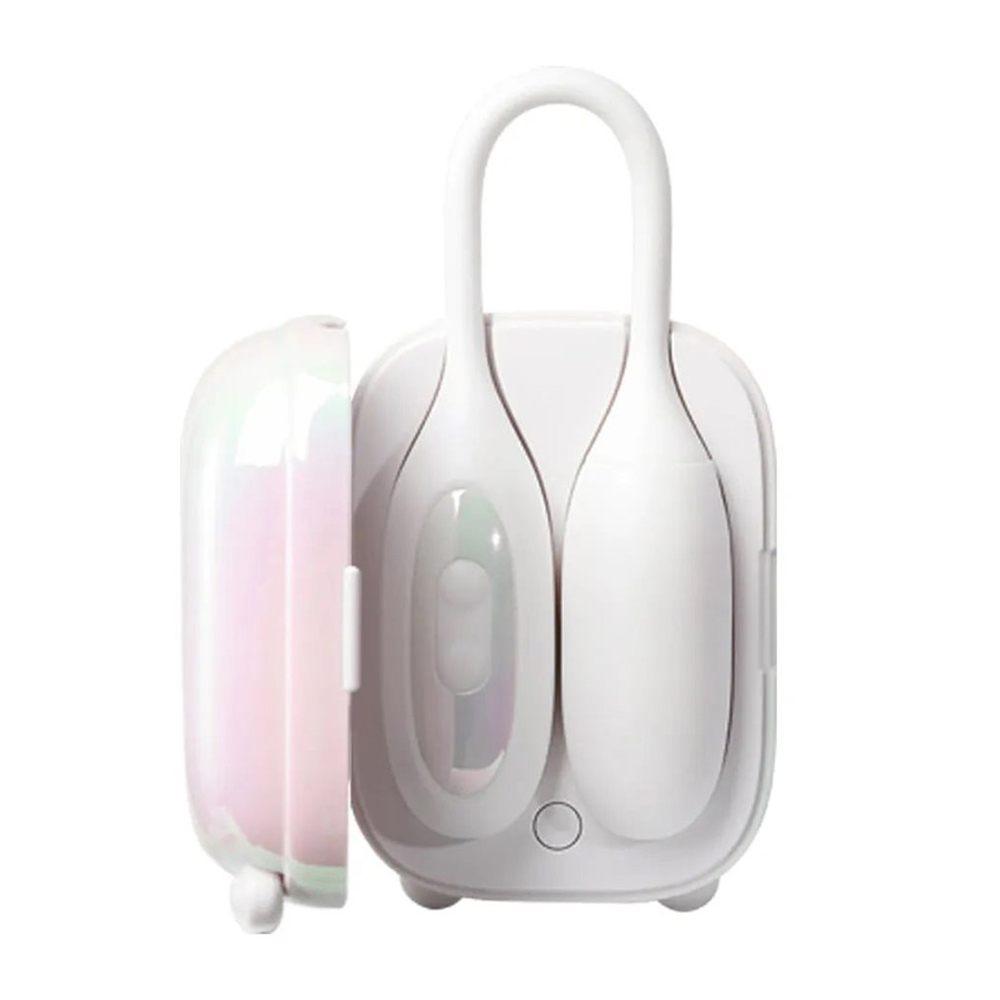 Белое виброяйцо + вакуумный стимулятор в кейсе BeYourLover Magic Suitcase App Controlled Suction & Vibrating Egg with Charging Case White