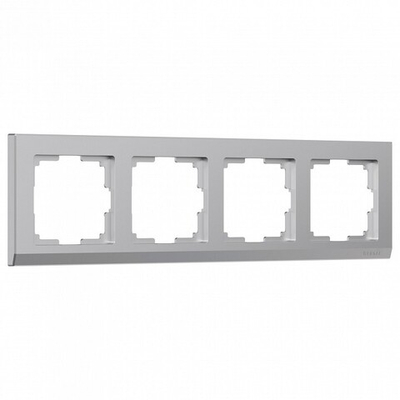 Рамка на 4 поста Werkel Stark (серебряный) W0041806