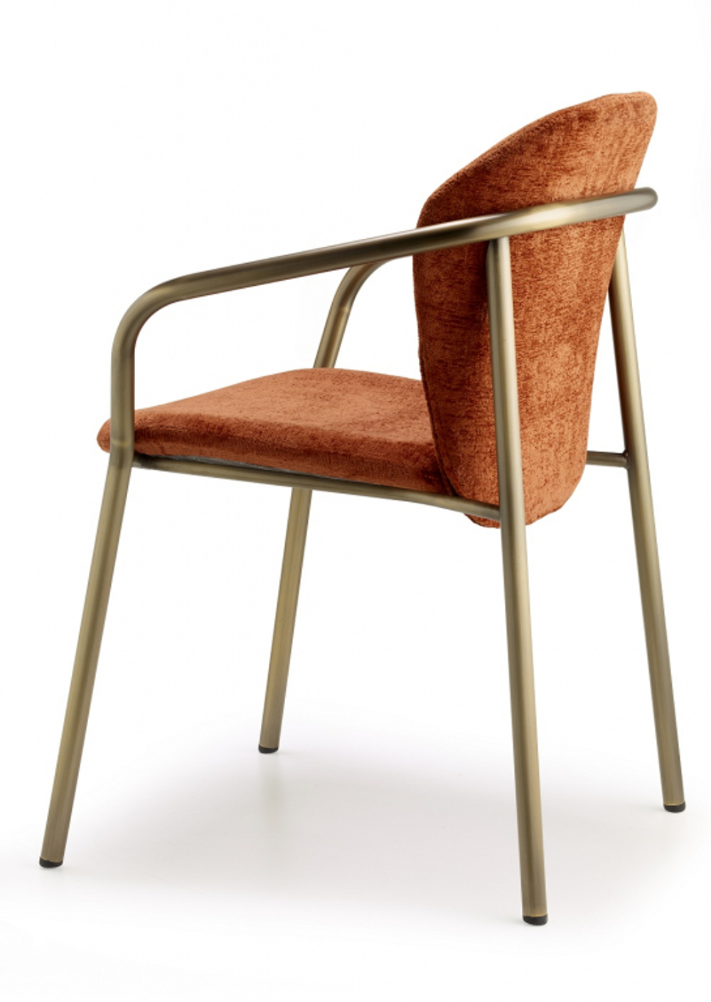 Кресло с обивкой Scab Design Finn, винтажная бронза, терракотовый