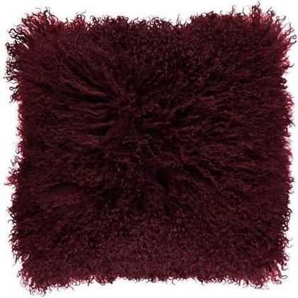 Подушка Tibetan Burgundy Подушка мех тибетской Natures Collection 40x40 Бордовый