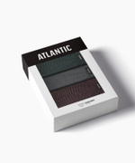 Мужские трусы слипы классика Atlantic, набор 3 шт., хлопок, изумрудные + темно-серые меланж + баклажановые, 3MP-202