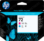 Печатающая головка HP 72 (C9383A) пурпурная и голубая (6K)
