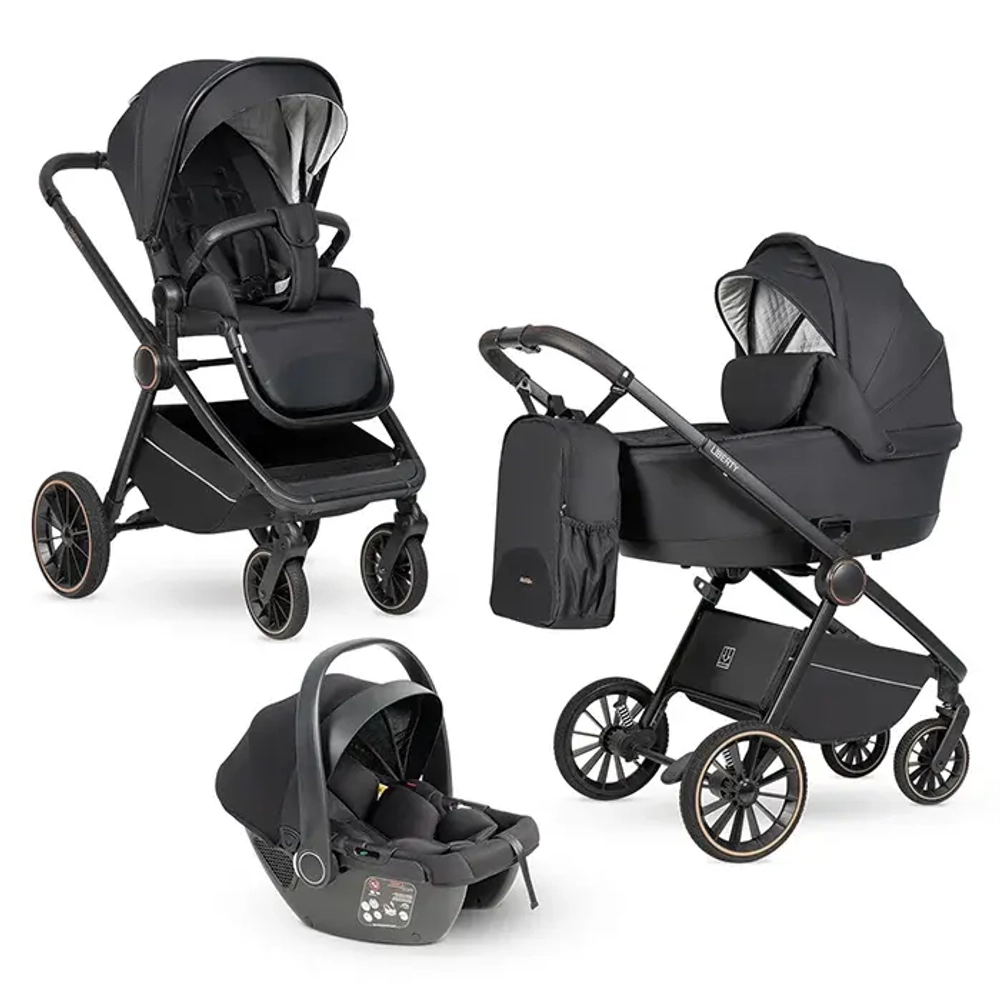 Коляска модульная 3в1 Liberty Black magic/Магический черный LBR-1