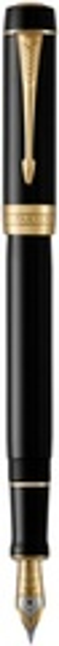 Перьевая ручка Parker Duofold Classic Centennial Black GT стержень: M, цвет чернил: black, в подарочной упаковке.
