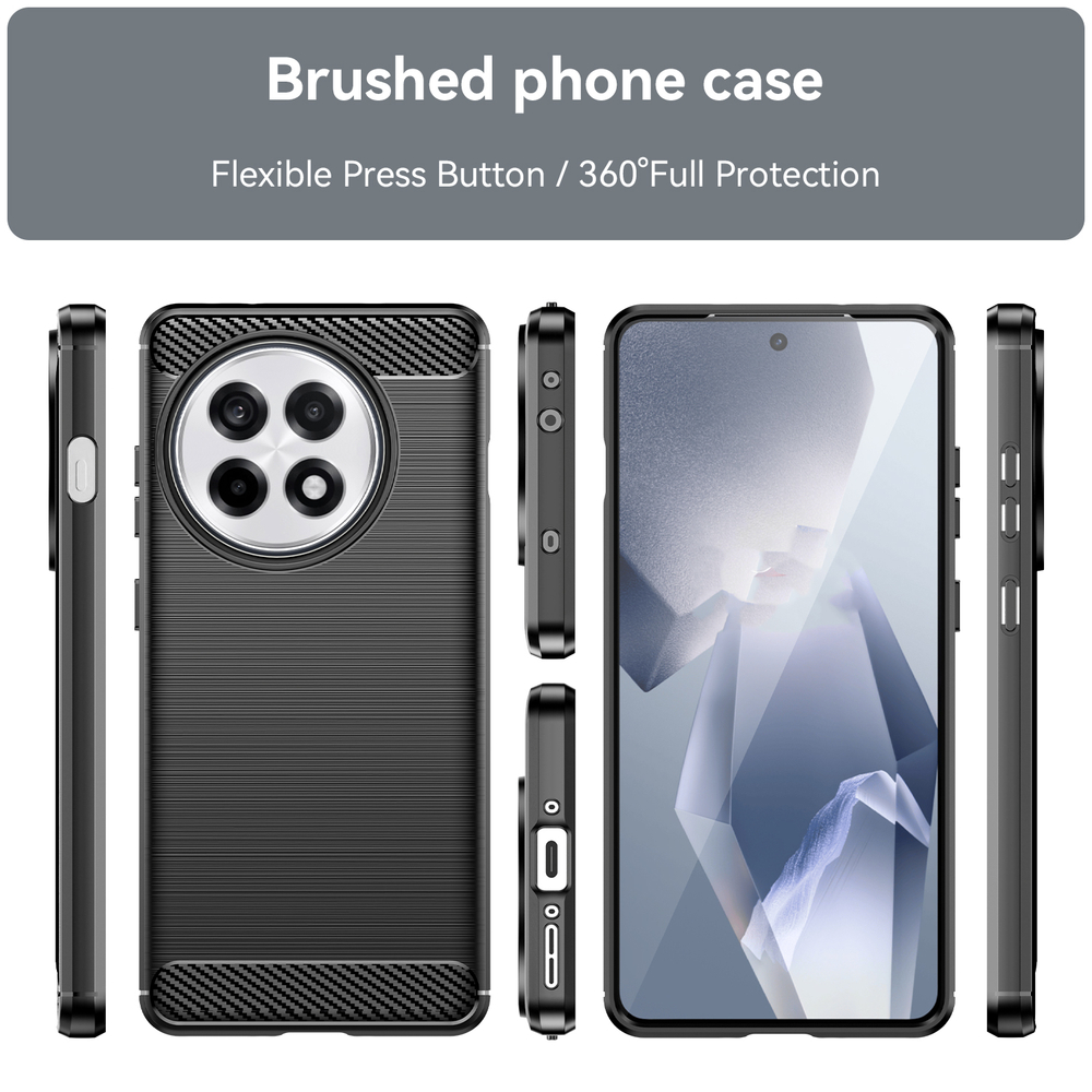 Мягкий защитный чехол на OnePlus Ace 5, 5 Pro и 13R, серия Carbon (дизайн в стиле карбон) от Caseport