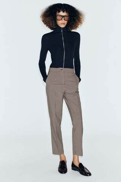 УКОРОЧЕННЫЕ БРЮКИ С ВЫСОКОЙ ПОСАДКОЙ — ZARA