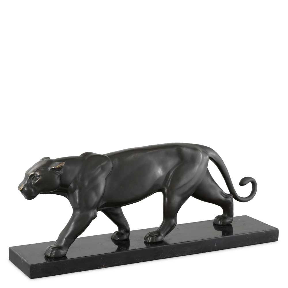 Декор Panther on marble base арт.109572
