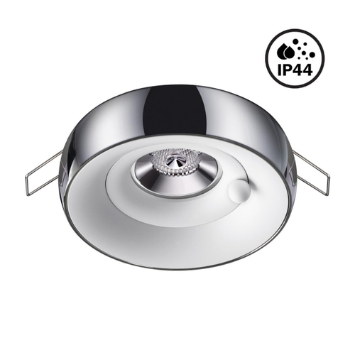 370799 NT21 249 белый/хром Светильник встраиваемый влагозащищенный IP44 GU10 50W 220V WATER