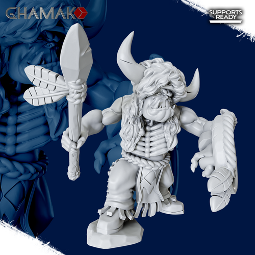 Orks Greenskins Орк-абориген №6 шаман миниатюра для dnd, днд, pathfinder, фентези, Настольная игра, НРИ, Варгейм, РПГ