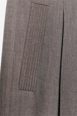 ZARA БРЮКИ С КАРМАНАМИ И ЗАЩИПАМИ — ZW COLLECTION, КОРИЧНЕВЫЙ МЕЛАНЖ