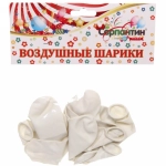 Воздушные шары»Сердце» 12»/30см (набор 5 шт), белый