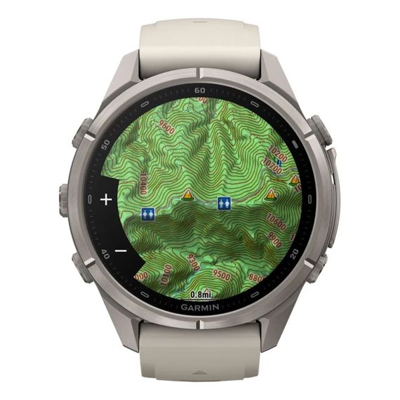 Часы Garmin Fenix 9 Pro inReach 43 мм AMOLED inReach Titanium Fog Gray / Dark Sandstone (010-04335-81)