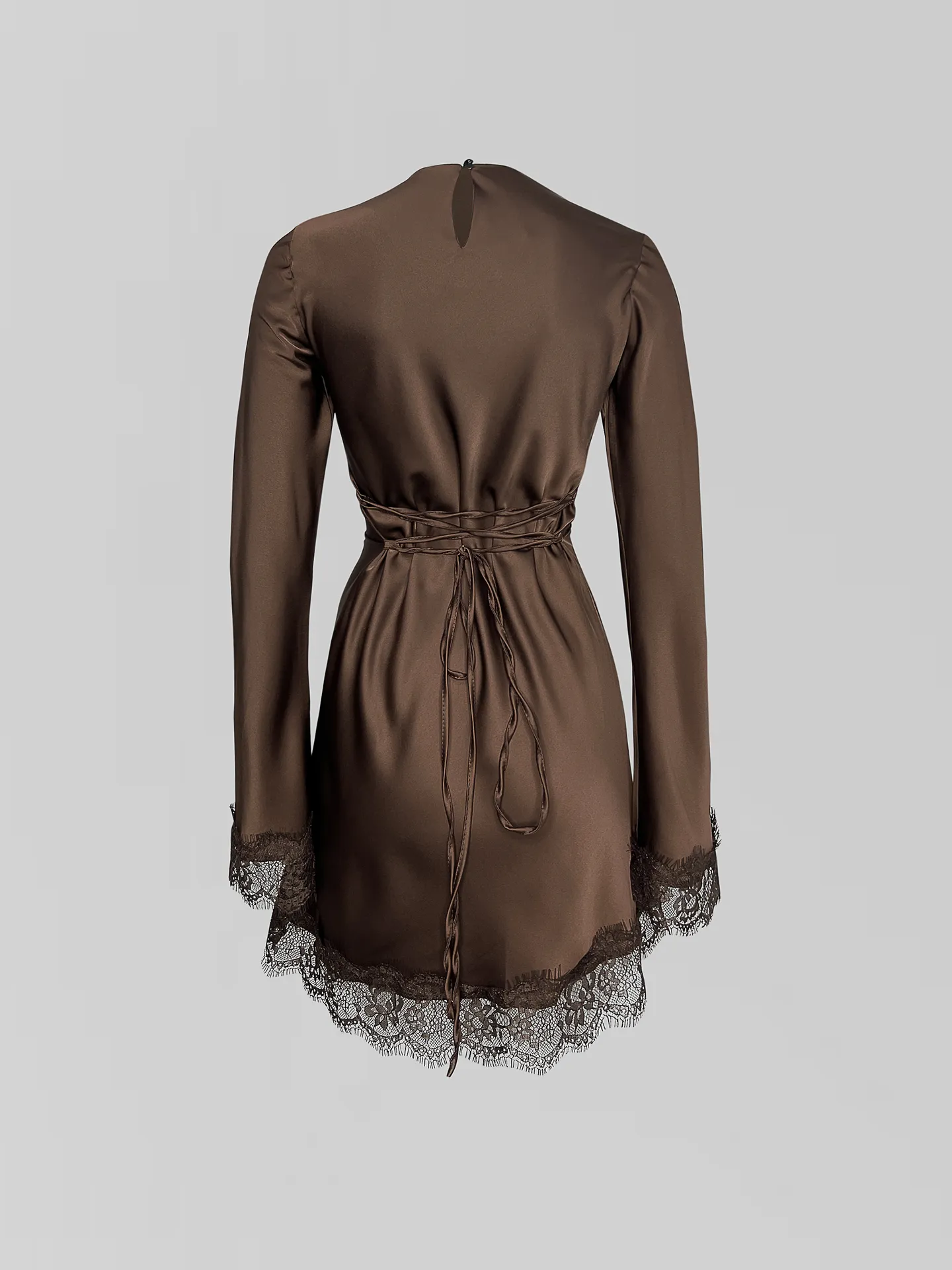 Платье Agdali Brand 1836 короткое атласное со шнуровкой на спине