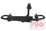 Бампер силовой задний Toyota Land Cruiser 200 2007-2015 c квадратом под фаркоп и калиткой, стандарт РИФ