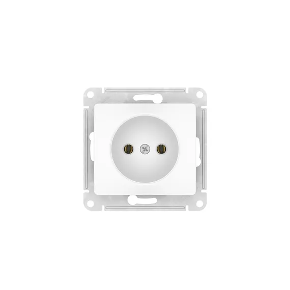 Розетка без заземления без шторок Systeme Electric Glossa Белый, самозажимные клеммы GSL000141S
