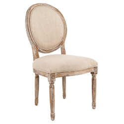 Стул Луи - Крем-брюле лен лесной орех Объект мечты