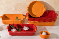 Форма для запекания 41х25см Esprit de cuisine Festonne оранжевая