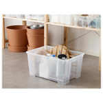 Контейнер IKEA SAMLA (САМЛА), Прозрачный, 56x39x28 см, 45 л