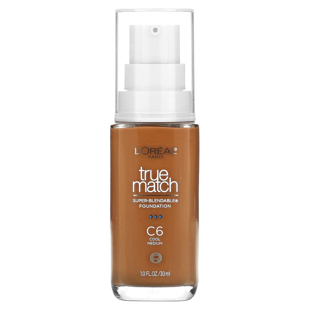 L'Oréal, True Match, супер-смешиваемая основа, охлаждающая среда C6, 30 мл (1 жидк. унц.)
