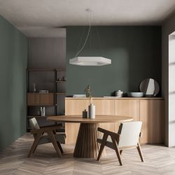 Светильник LED ЭРА Geometria SPO-122-W-40K-066 Hexagon 66Вт 4000К 5300Лм 800*800*80 белый подвесной драйвер внутри | Декоративные светильники Geometria