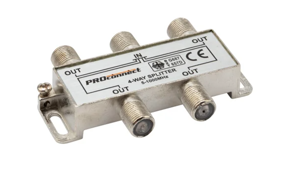Делитель на 4TV F разъём 5-1000 МГц PROCONNECT (05-6023)