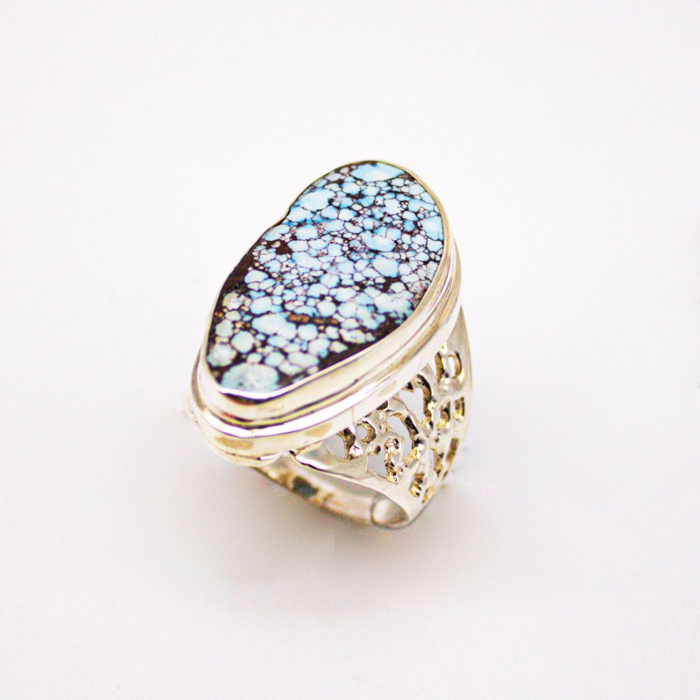 Кольцо серебро 925° — Бирюза матричная