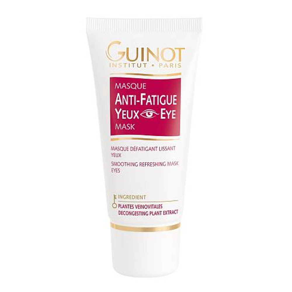 Masque Anti-Fatigue Yeux Оживляющая маска для глаз с нежной охлаждающей текстурой геля и тонким ароматом, которая эффективно устраняет отеки, ощущение тяжести и усталости век, делая взгляд более открытым и выразительным.