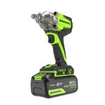 Гайковерт ударный акк. Greenworks IW5500, 24V, б/щет, 1/2'', 500Нм, 3 режима, 1х5Ач,ЗУ,кор (3805007CUG)