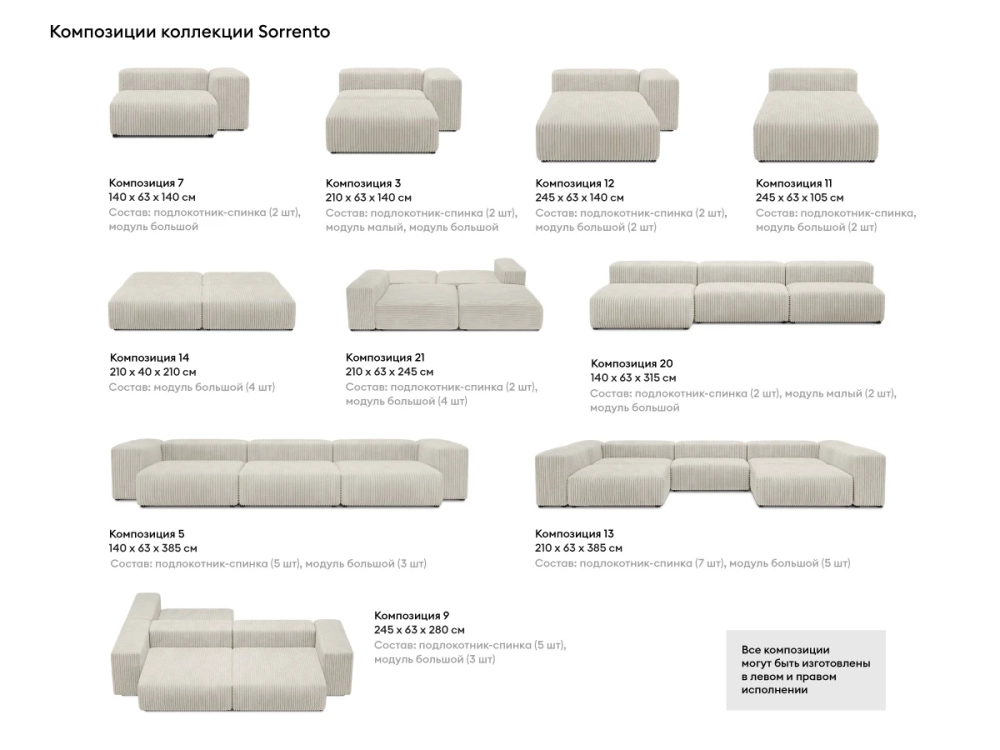 Модульный диван Sorrento