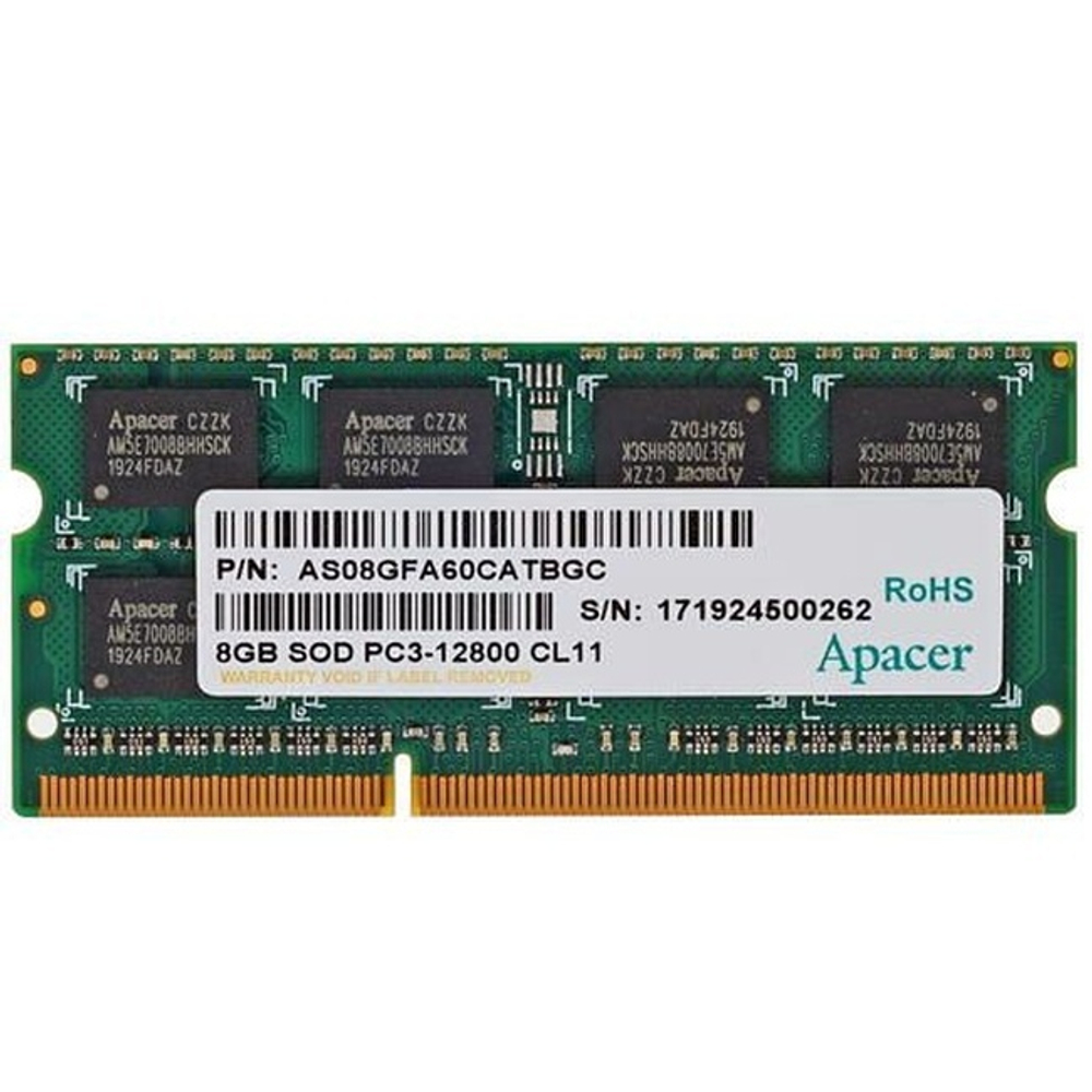 Модуль памяти NBook SO-DDR3 8GB, 1600Mhz, Apacer (DV.08G2K.KAM)