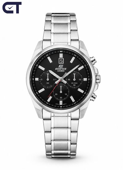 CASIO EFV-610D-1AVUDF EDIFICE мужские наручные часы — стальной хронограф с черный циферблатом