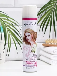 Лак для волос сильной фиксации «Olivia» с экстрактом родиолы розовой, 250 мл