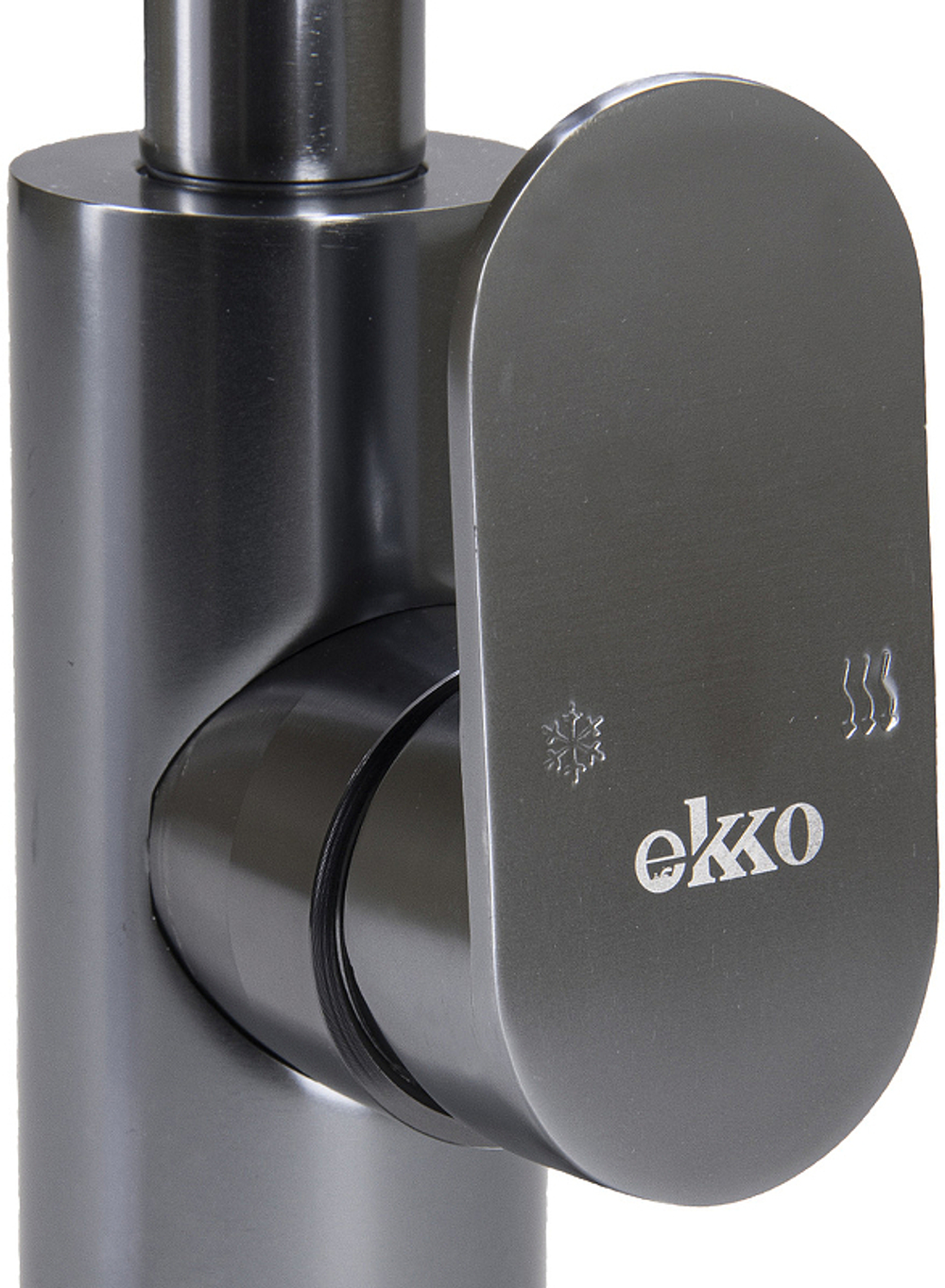 СМЕСИТЕЛЬ EKKO ДЛЯ КУХНИ ГИБКИЙ ИЗЛИВ E4264-8 ЧЕРНЫЙ