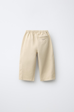 ZARA БРЮКИ BAGGY, СВЕТЛО-БЕЖЕВЫЙ