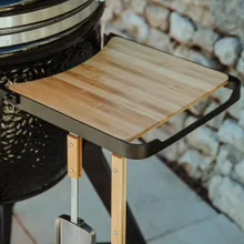 Керамический угольный гриль Monolith Two.55, 43 см, с ножками и столиками, чёрный
