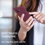 Мягкий Soft Touch чехол из силикона для HONOR 90 LITE с бархатной подкладкой